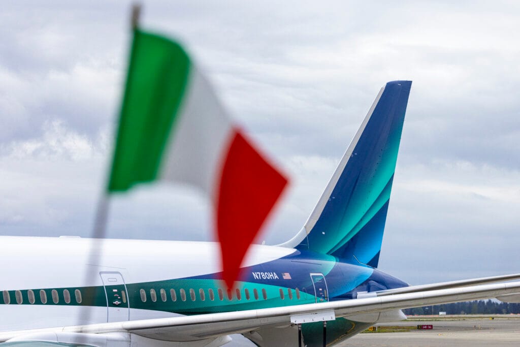 Alaska Airlines inaugural flight #180 from Seattle to Rome on April 28, 2026 at SeaTac, Washington. (Ingrid Barrentine/Alaska Airlines)