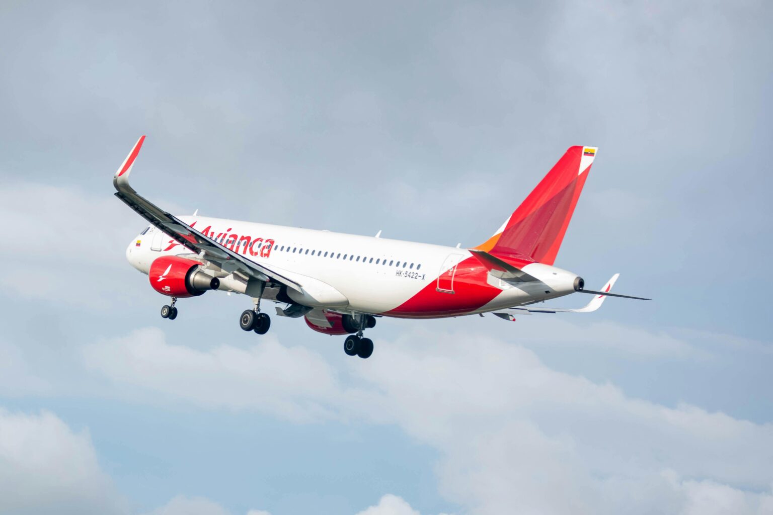 South American airline adds temporary Guatemala to San Francisco service for World Cup travelers An Avianca Airlines flight takes off in front of partly cloudy skies in this undated image from Pexels.com