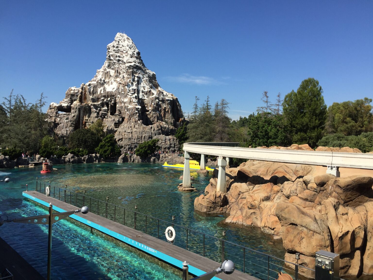 Disneyland will need to retire its fleet of gas-powered Autopia cars soon Disneyland's Matterhorn Bobsleds and Finding Nemo Submarine Voyage are seen from the loading dock of the Disneyland Monorail at Disneyland Resort in Anaheim, California on Oct. 8, 2015. (Travis Schlepp)