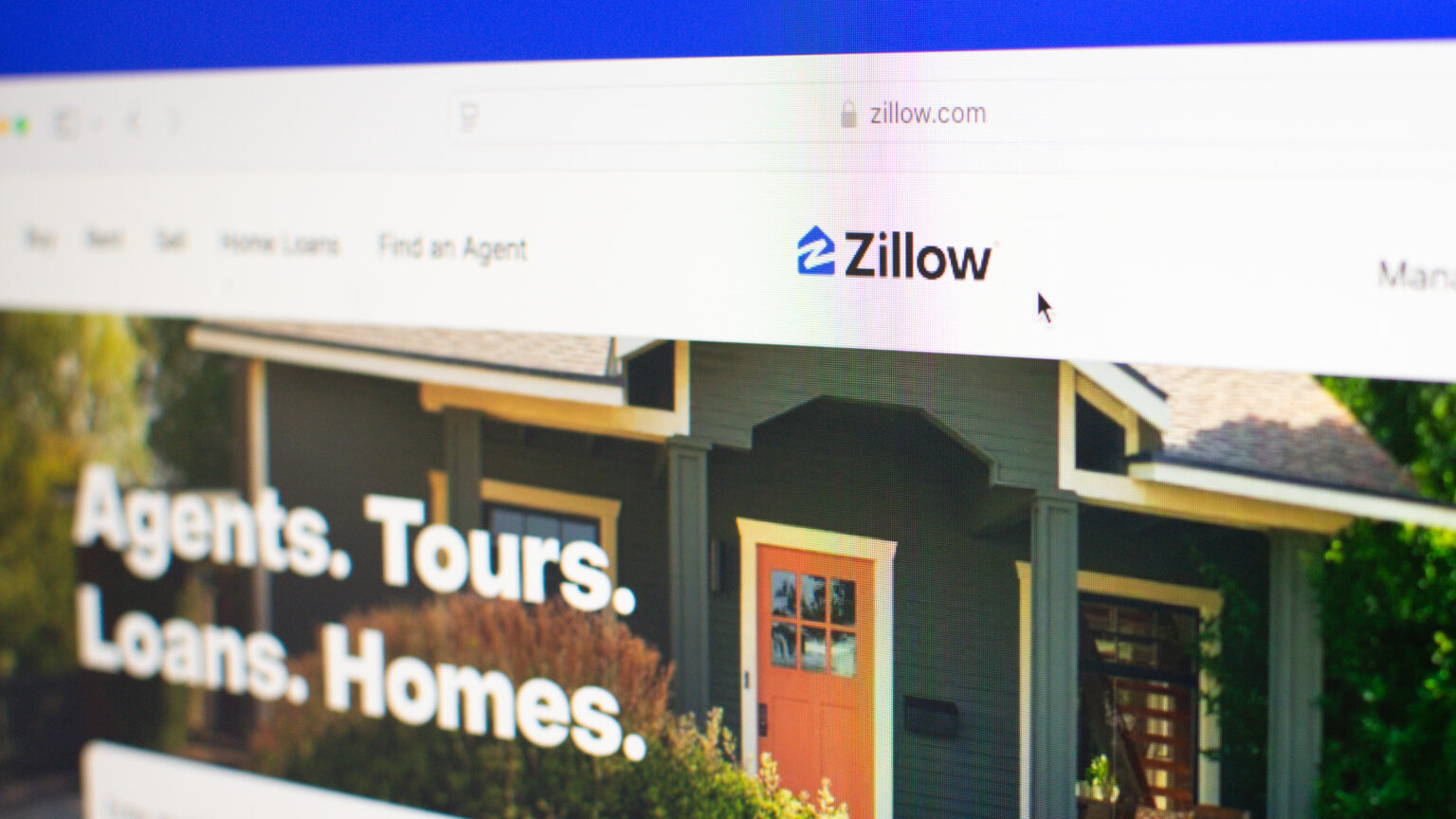 This promotional media image shows the Zillow website on a computer browser. (Zillow Front Porch)
