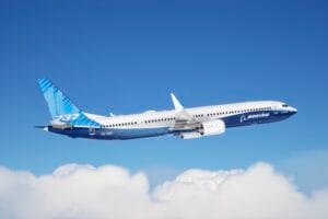 Promotional image from Boeing shows the new 737 MAX-10, which received FAA approval on Oct. 20, 2026. (Boeing)