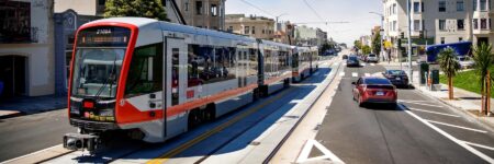 An L Taraval light-rail train is seen in this undated image from SF Muni.